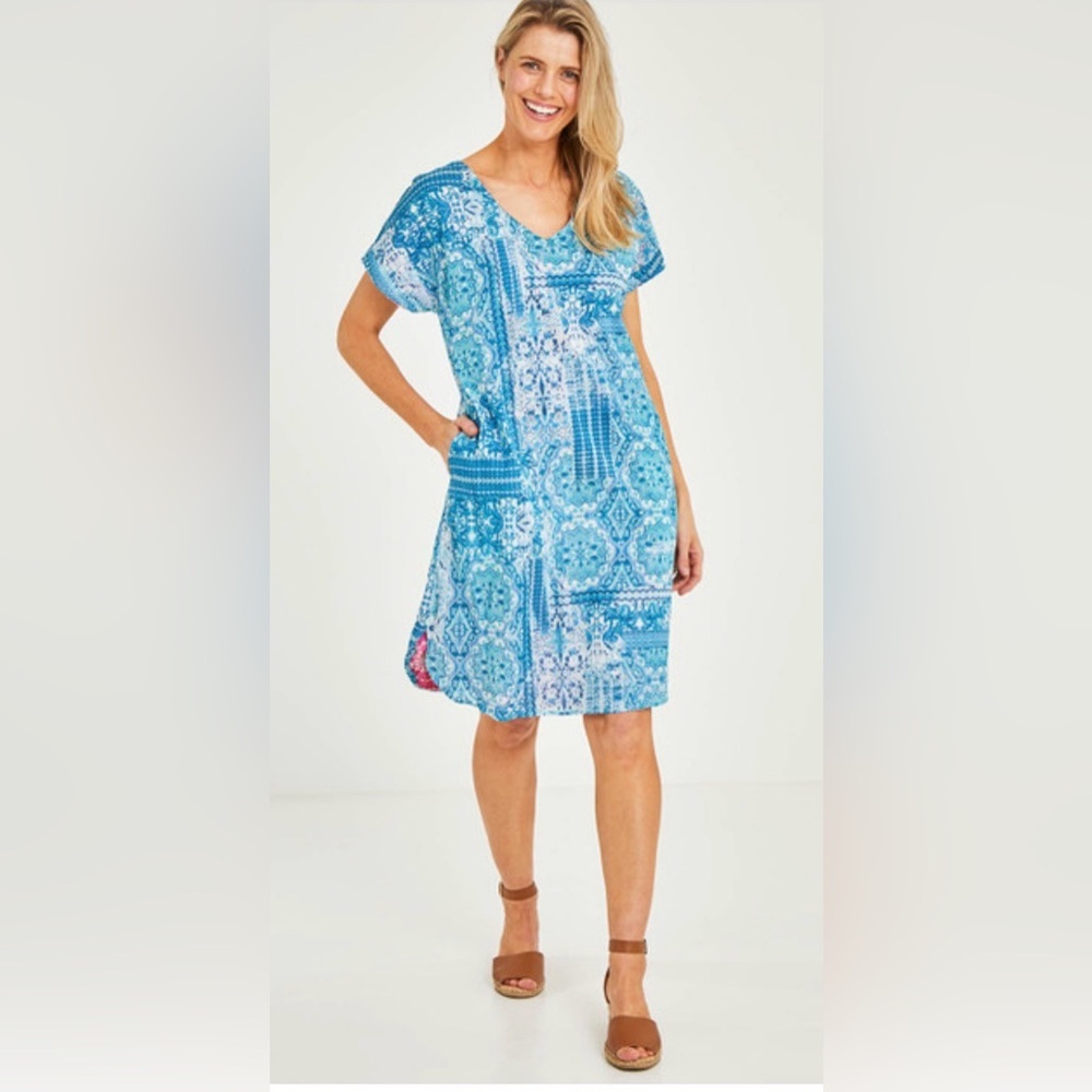 Orientique Naturally Australia | Kotor Cotton Reversible Shift Dress